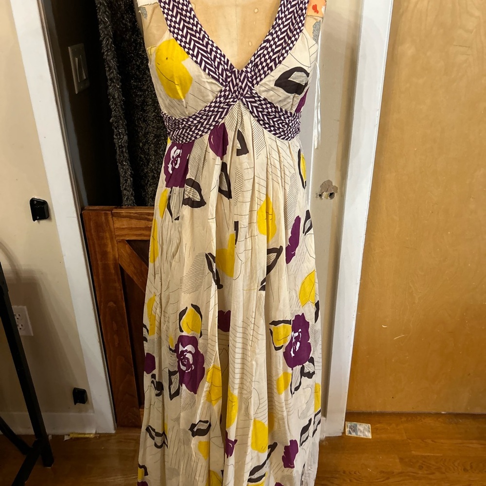 Stunning Anthropologie Moulinette Sœurs Size 6 Floor Length floral cotton gown